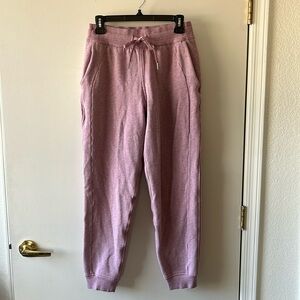 lululemon athletica heathered pink scuba joggers size 6